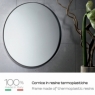 Miroir Ø60 cm avec cadre noir