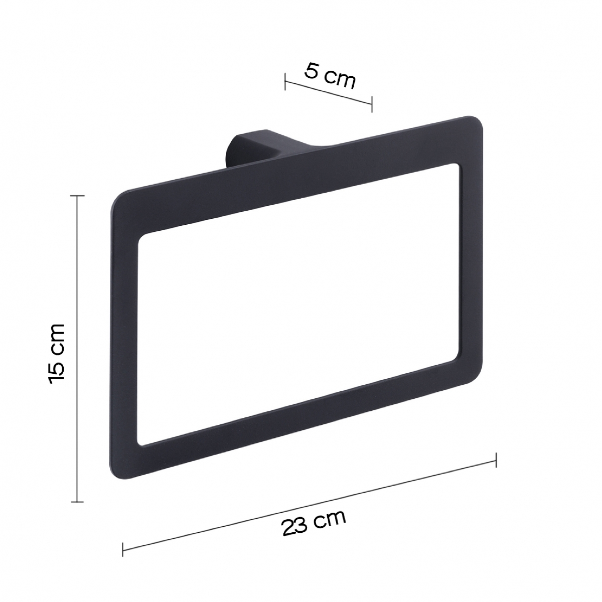 Detalles de Pirenei Set 4 Pz. (Toallero 35Cm,Portarrollo,Percha,Argolla) Negro Mate