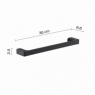 Ambient photos of Pirenei Set 4 Pz. (Towel rack 35Cm, Towel holder, Hanger, Ring) Matte Black [51691]