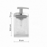 Conjunto Antares 3 peças (dispensador, suporte para piaçaba, suporte para escova de sanita) Transparente-Branco