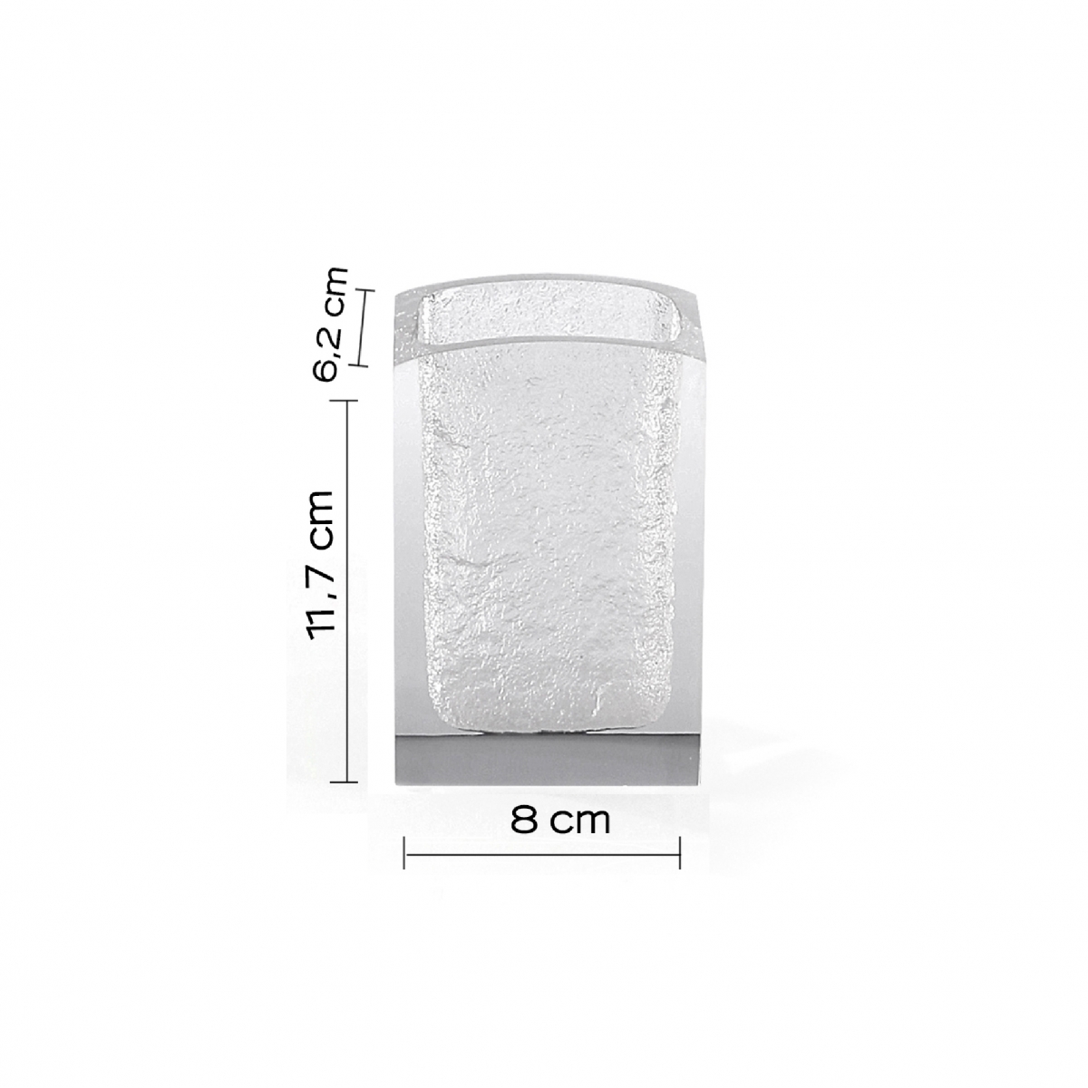 Antares Environment Photos Set 3 Pz. (Dispenser, Toothbrush holder, Brush holder) Transparent-White