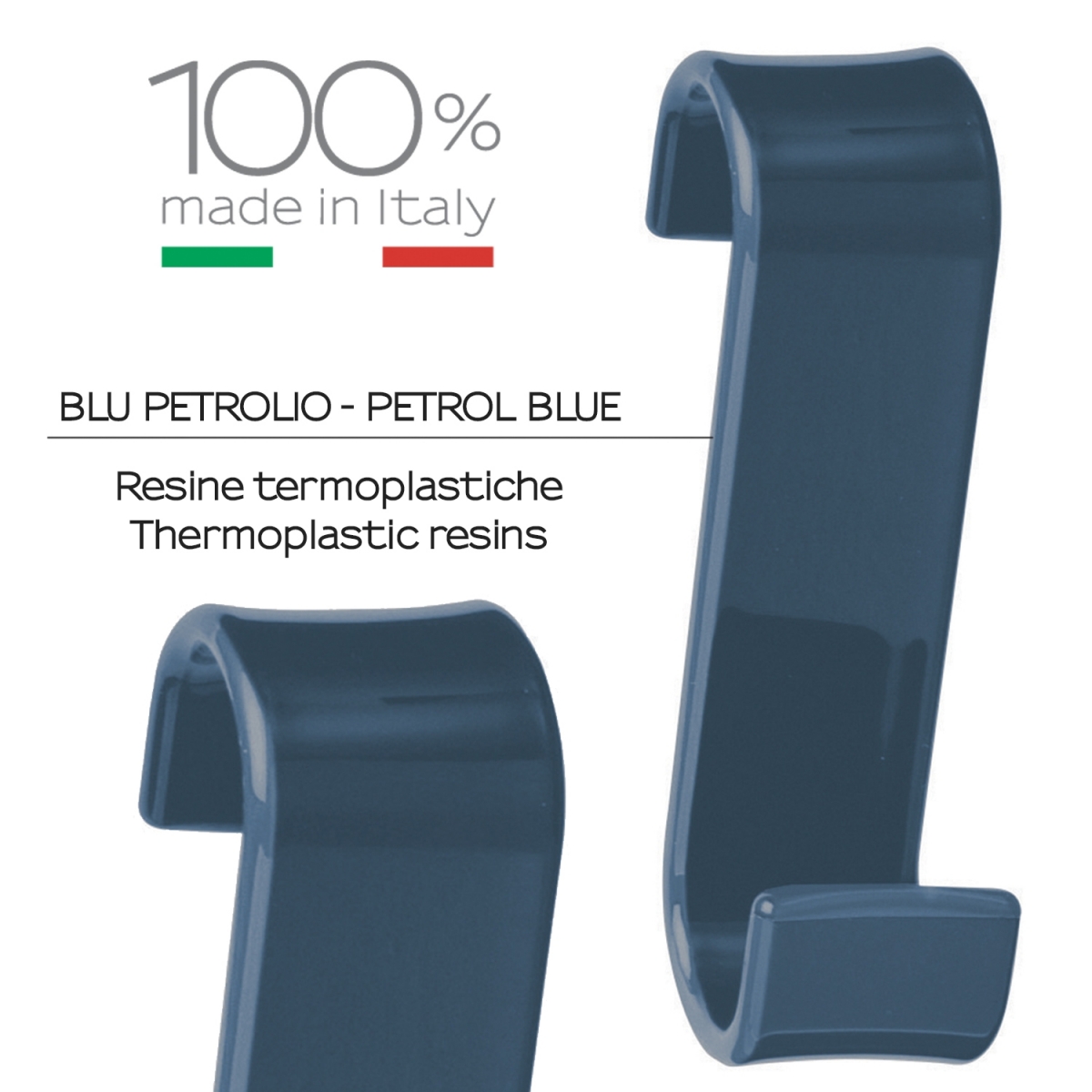 Merlino Petrol Blue Radiator Hanger Detail