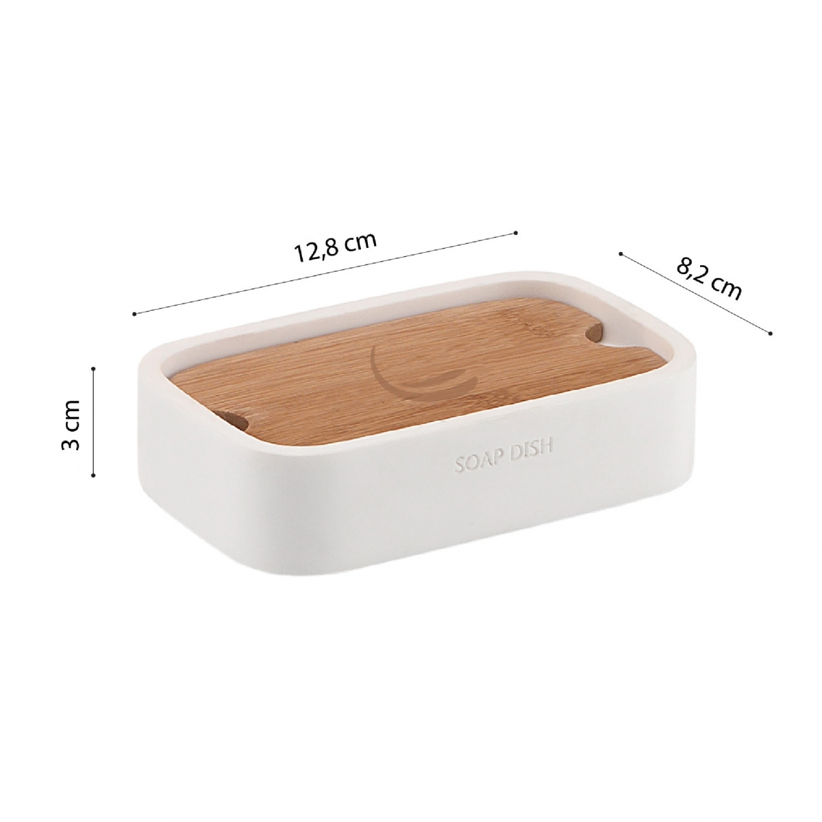 Photos d’ambiance de Ninfea Set 5 Pz. (Distributeur + Porte-brosse à dents + Porte-savon + Brosse de toilette + Cevelle) Blanc m