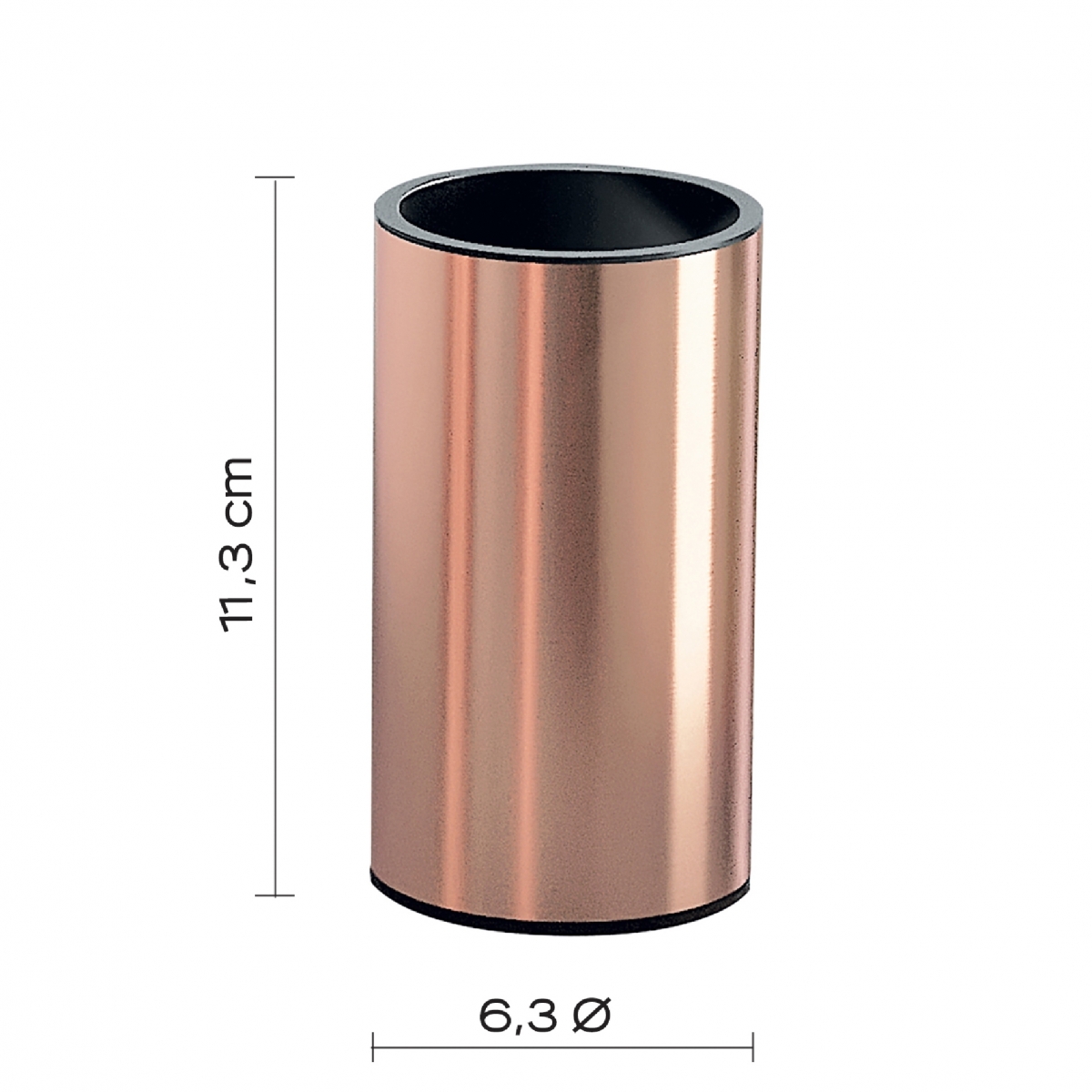 Elettra ambient photos Set 4 Pz. (Dispenser,Toothbrush holder,Soap dish,Toilet brush) Copper [51755]