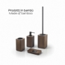 Dafne ambient photos Set 4 Pz. (Dispenser,Toothbrush holder,Soap dish,Toilet brush) Walnut [51760]