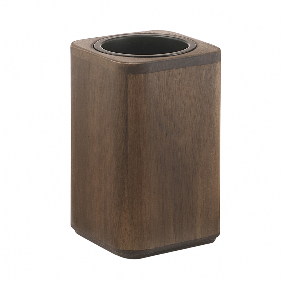 Dafne Room Photos Set 4 Pz. (Dispenser, Toothbrush holder, Soap dish, Toilet brush holder) Walnut [51763]