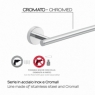 Details about Eros Set 4 Pz. (Towel rack 45Cm, Toilet pad, Hanger, Ring) Chrome