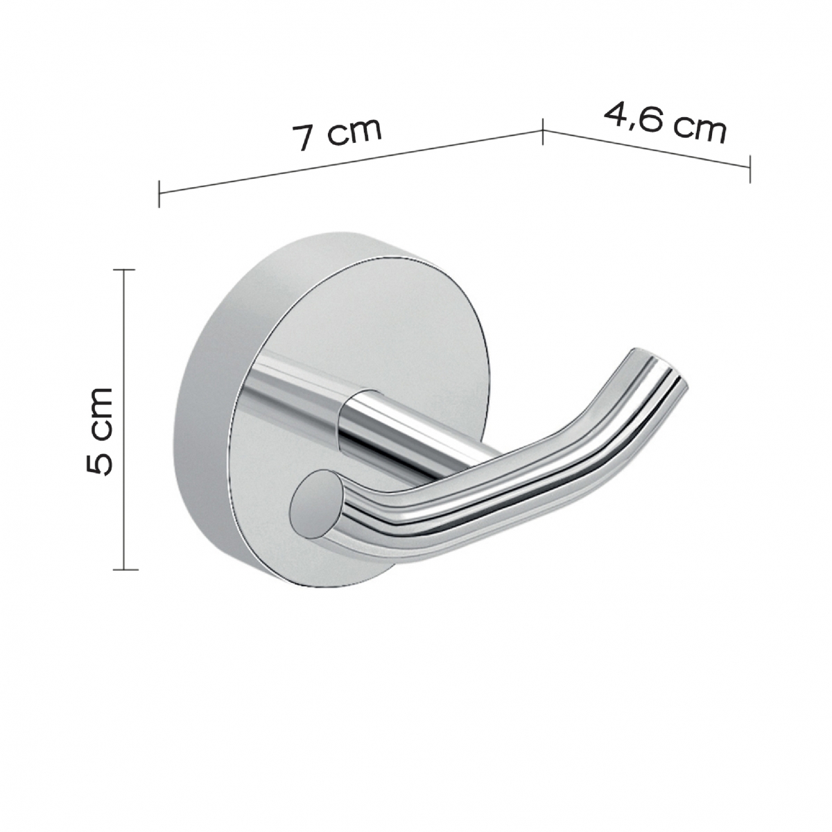 Ambient photos of Eros Set 4 Pz. (Towel rack 45Cm, Towel holder, Hanger, Ring) Chrome [51787]