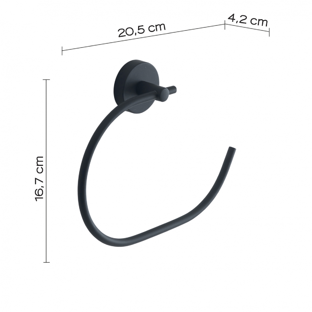 Fotos ambiente de Eros Set 4 Pz. (Toallero 45Cm,Portarrollo,Percha,Argolla) Negro Mate [51790]