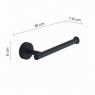 Ambient photos of Eros Set 4 Pz. (Towel rack 45Cm, Towel holder, Hanger, Ring) Matte Black [51795]