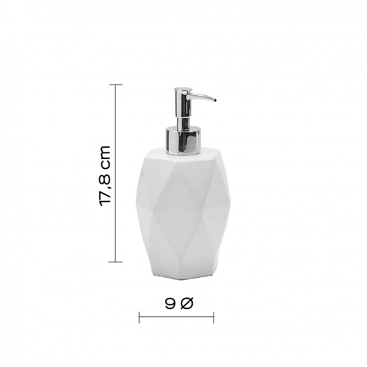 Dalia Room Photos Set 4 Pz. (Distributeur, Porte-brosse à dents, Porte-savon, Brosse de toilette) Blanc [51817]