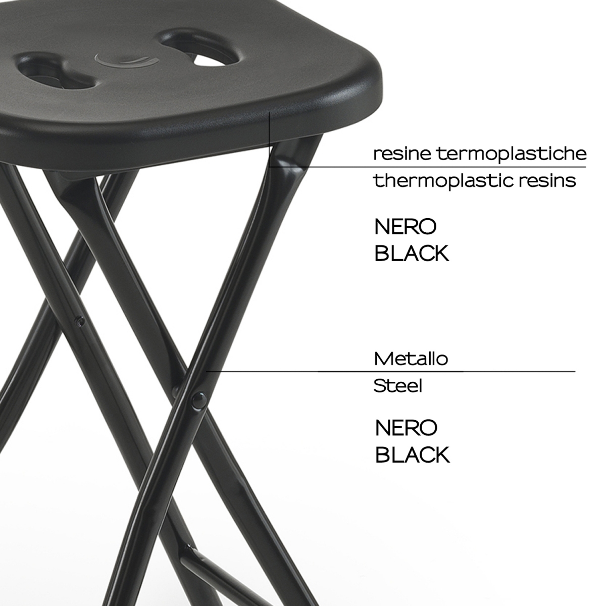 Umgebungsfotos von Folding Stool Black [51826]