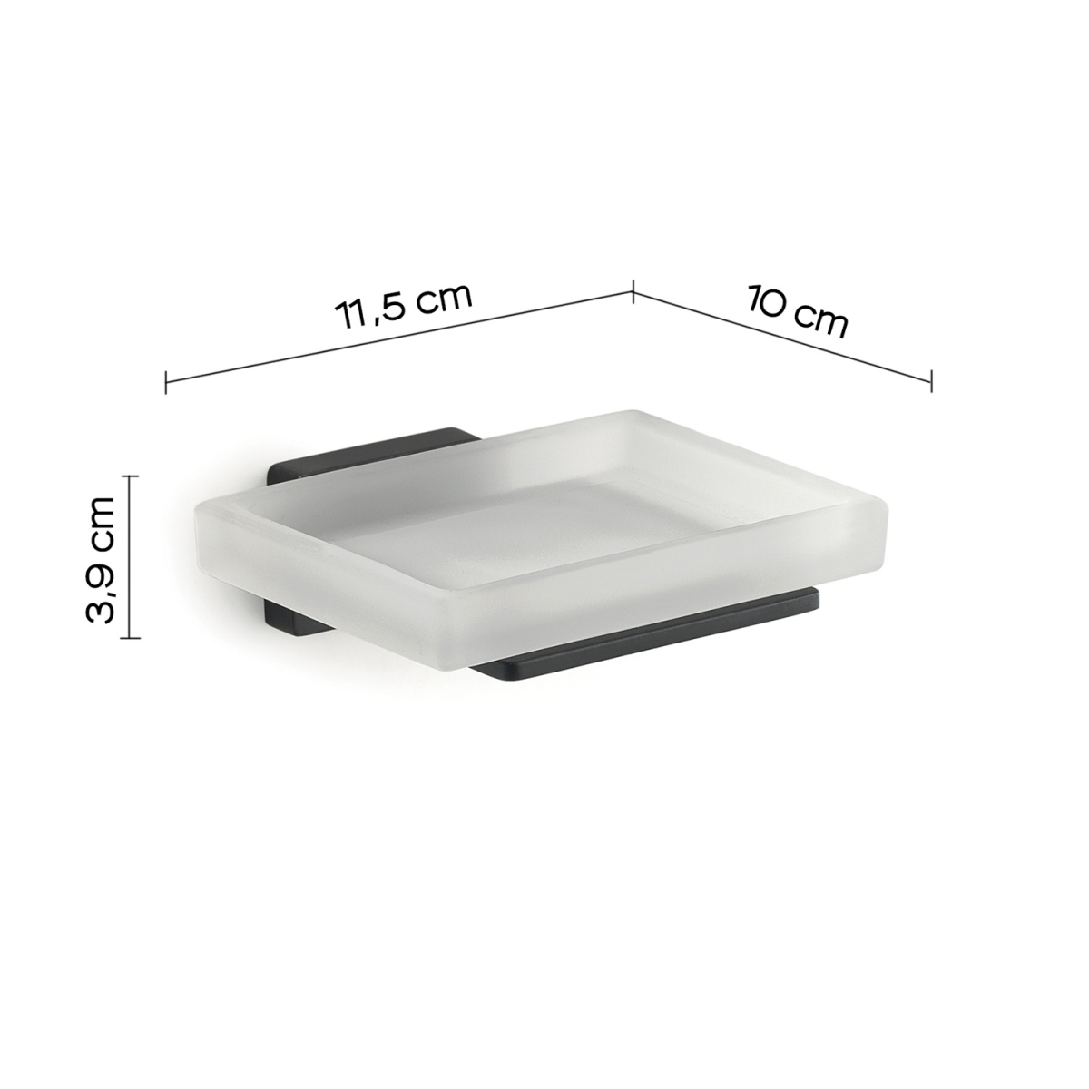 Atena Matte Black Soap Dish