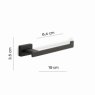 Atena Matte Black Roll Holder