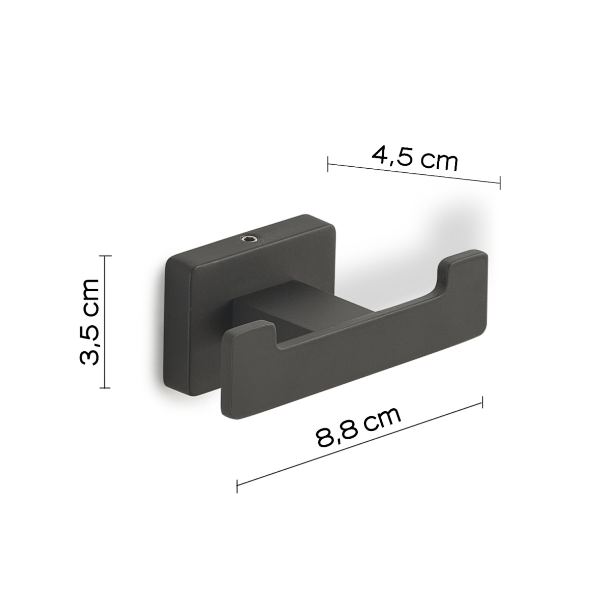 Foto de Atena Matte Black Double Hanger