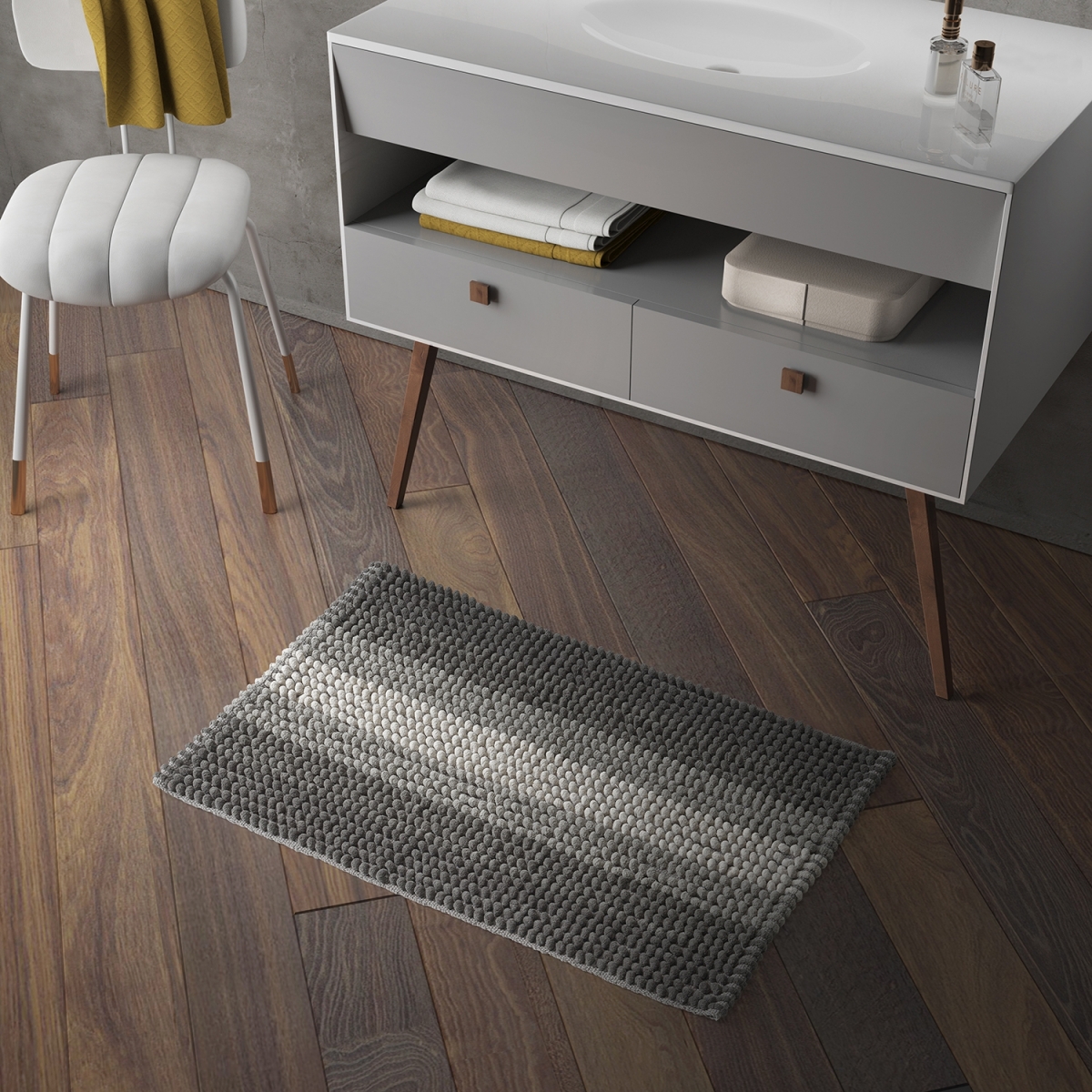 Detail of Rug 80X50 Cm Bubble Gray