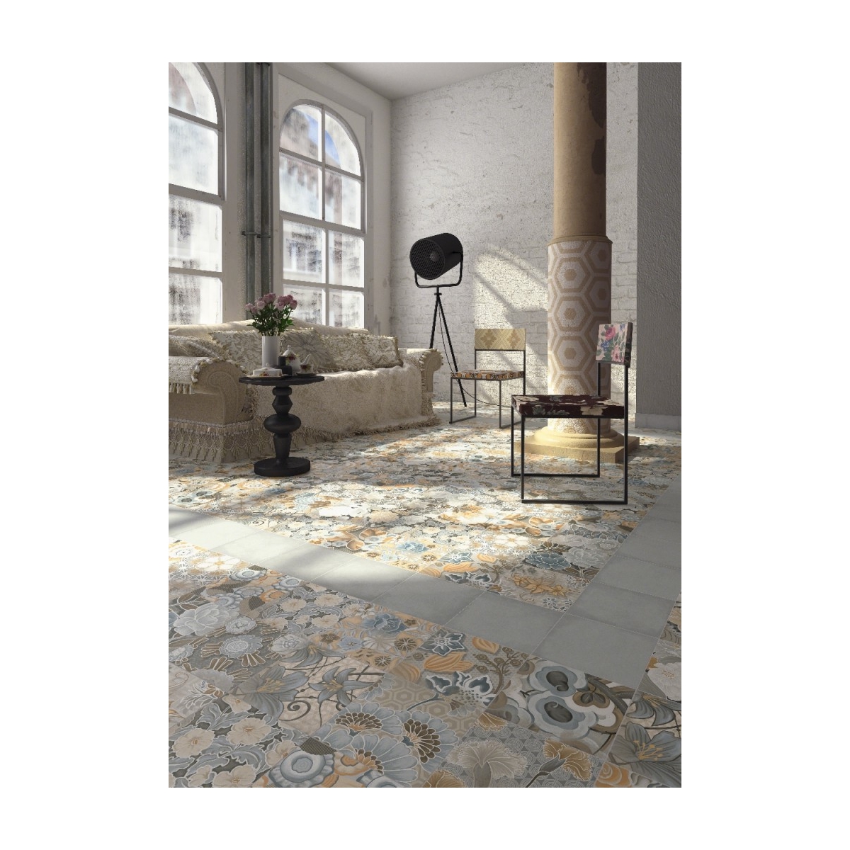 Flore Gris 20x20 Vaudeville-Sammlung von Vives