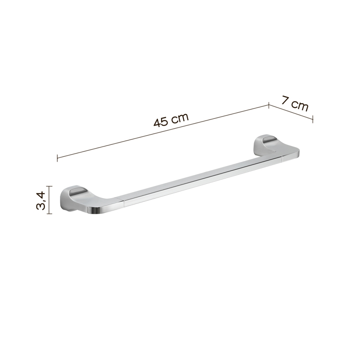 Bild des Handtuchhalters 45 cm Stelvio Chrom