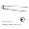 Stelvio Porte-serviettes double chrome