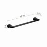 Towel rack 45 cm stelvio matte black