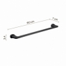 Photo of Towel Rack 60 Cm Stelvio Matte Black