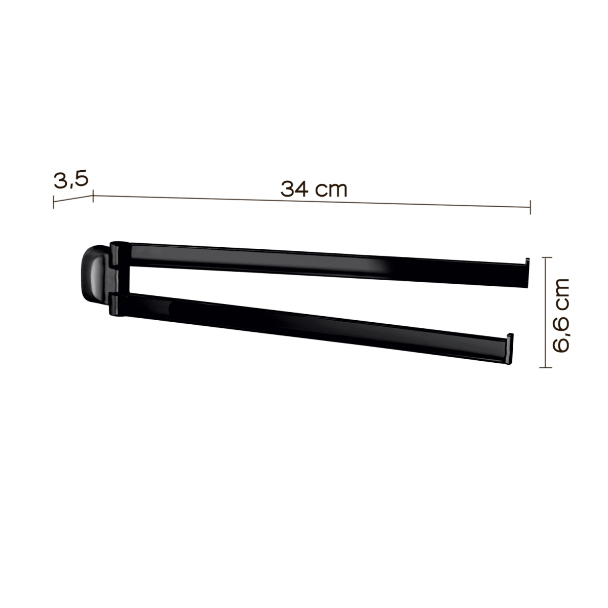 Ambient photos of Stelvio Double Towel Rack Matte Black [51900]