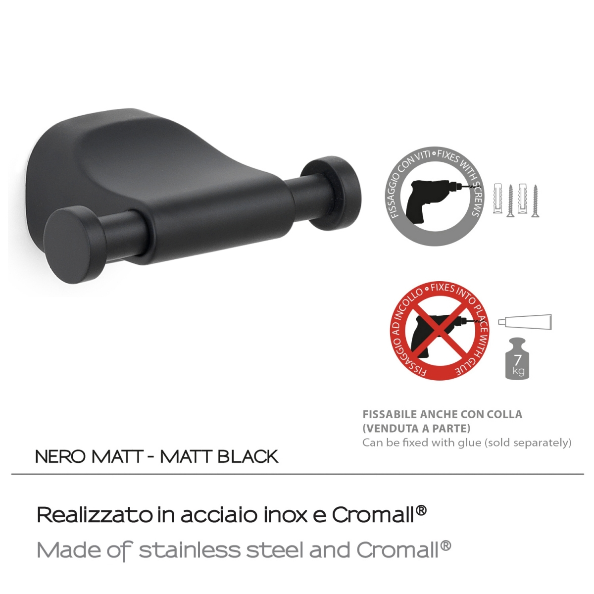 Stelvio Double Hanger Detalhe Preto Mate