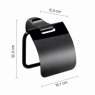Ambient photos of Stelvio Matte Black Toilet Paper Holder With Lid [51908]