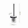 Stelvio matte black wall toilet brush holder