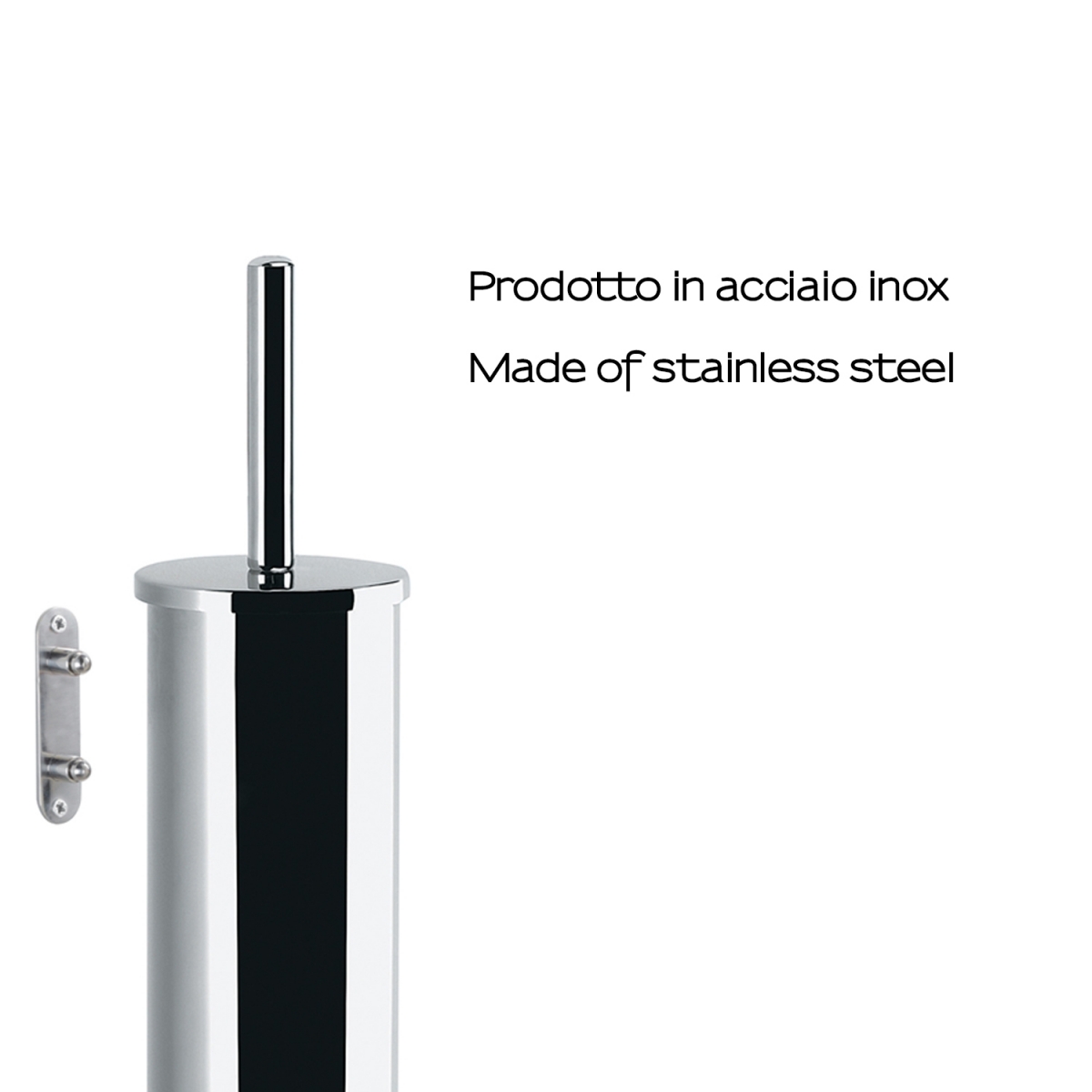 Photo of Flip Chrome Wall Brush Holder