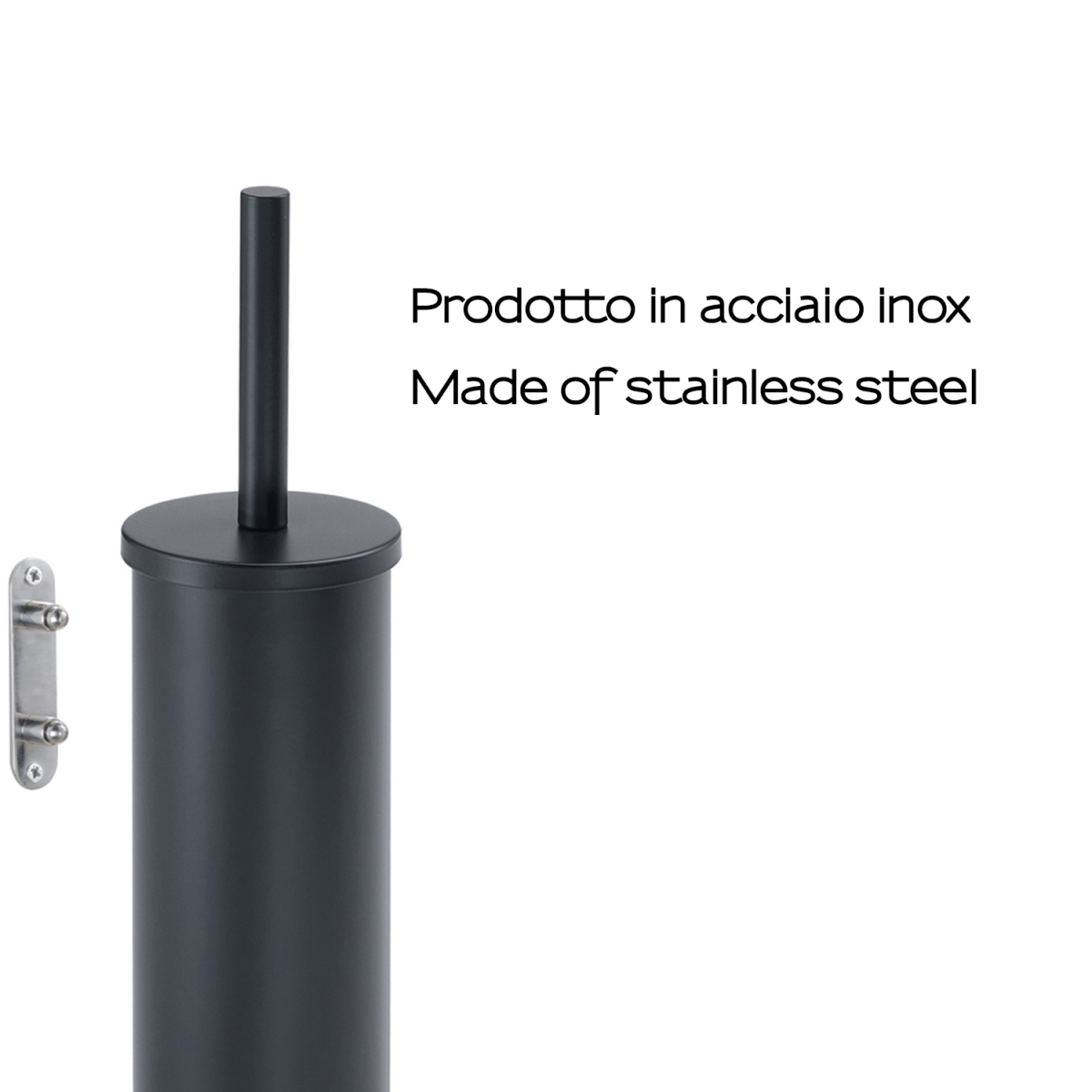 Ambient photos of Flip Matte Black Wall Toilet Brush Holder [51915]