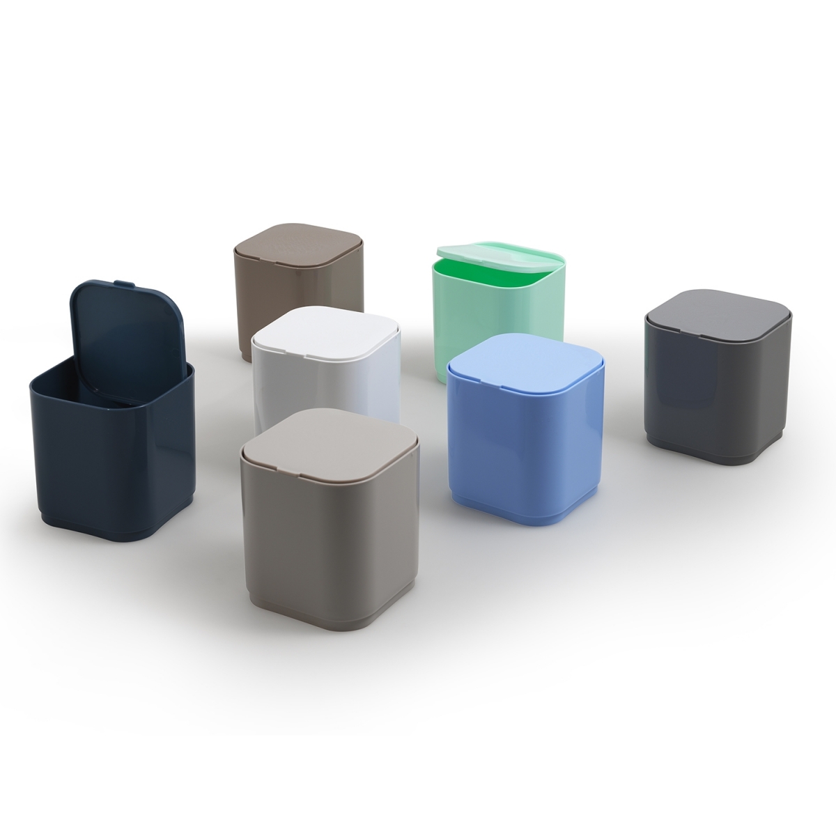 Table Trash Can 1.2Lt. Seventy White