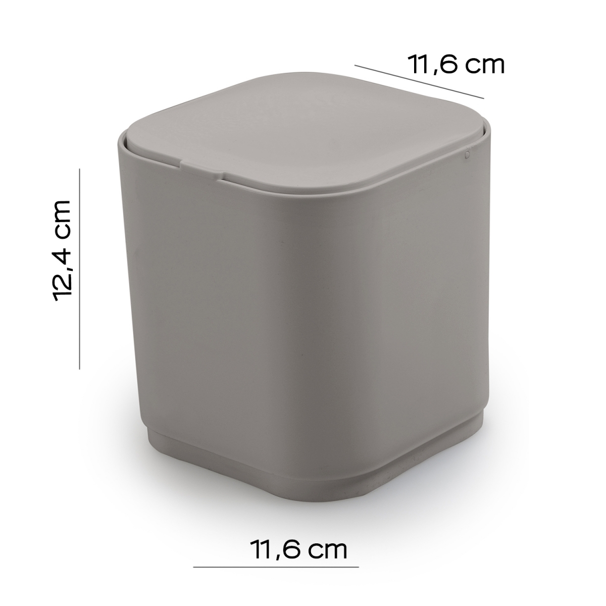 Foto de Lata de Lixo de Mesa 1,2Lt. Setenta Bege