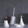 Ambient photos of Flou Set 4 Pz. (Dispenser, Toothbrush holder, Soap dish, Toilet brush) White [51960]