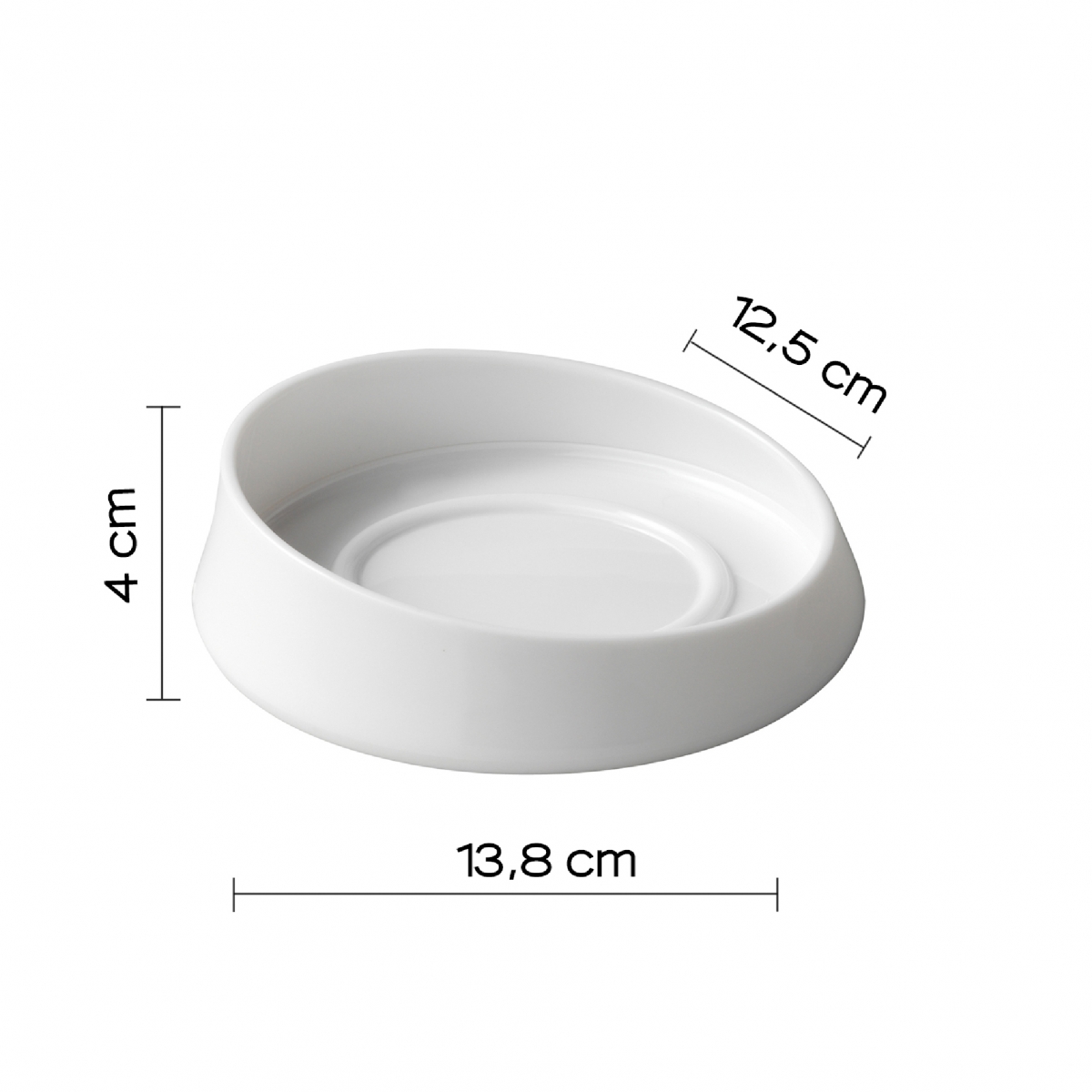 Détail du Flou Set 4 Pz. (Distributeur, Porte-brosse à dents, Porte-savon, Brosse de toilette) Blanc