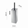 Teseo Chrome Wall Toilet Brush Holder