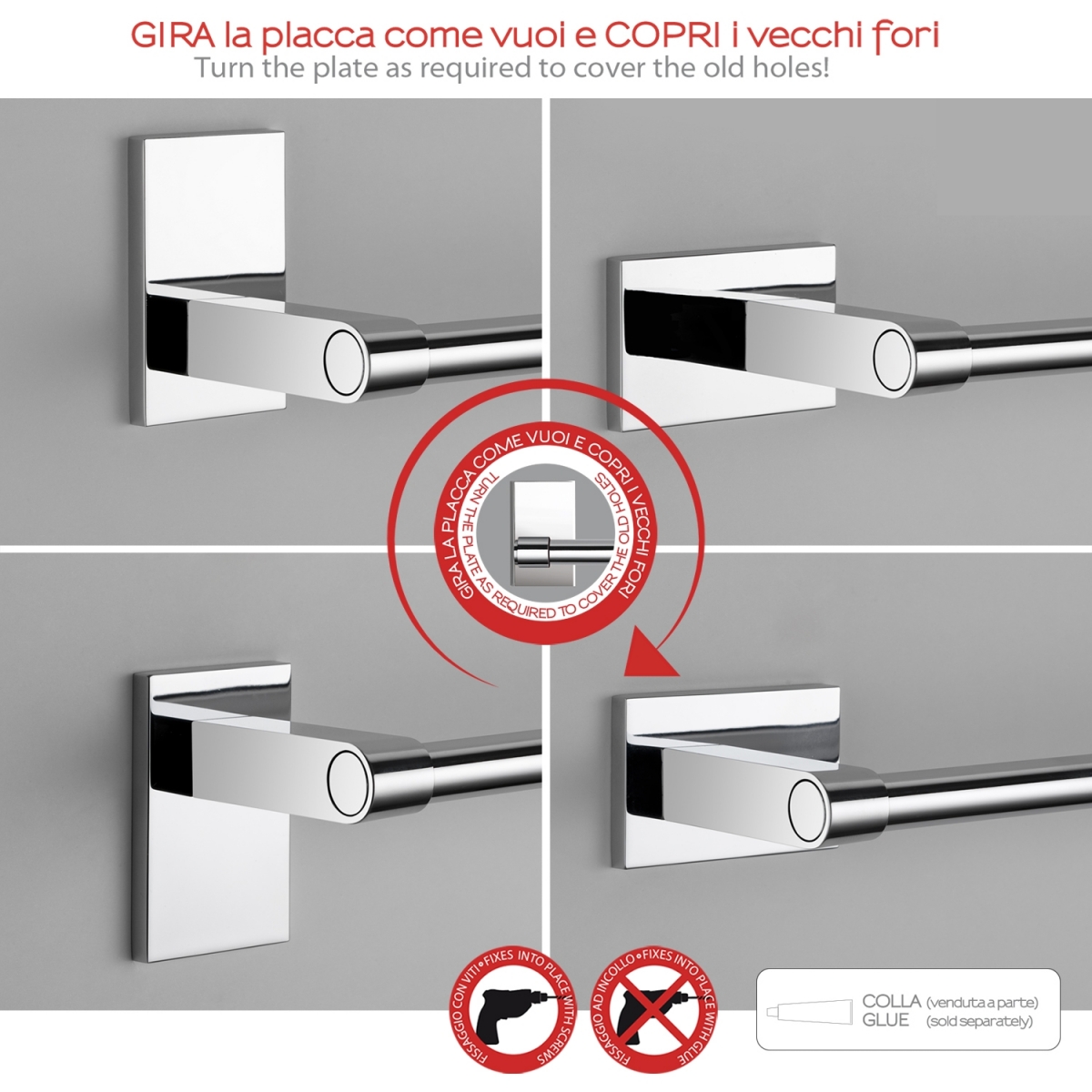 Ambient photos of Towel Rack 45 Cm Maine Chrome [51990]