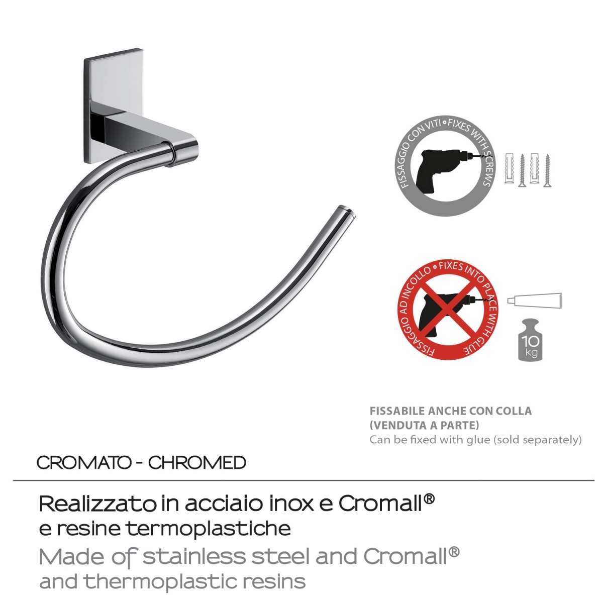 Photo du porte-serviettes Maine Chrome Ring