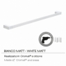 Toallero 80 Cm Pirenei Blanco Mate
