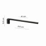 Photos ambiantes de Pirenei Matte Black Fixed Towel Rack 1 Bar [52069]