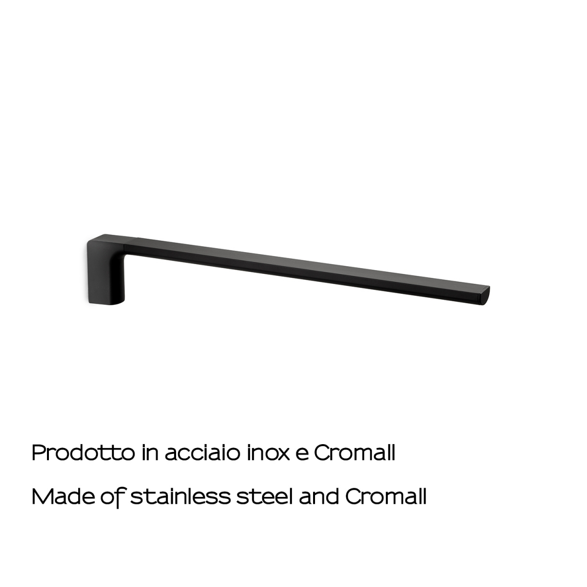Pirenei Noir Mat Porte-serviettes fixe 1 barre