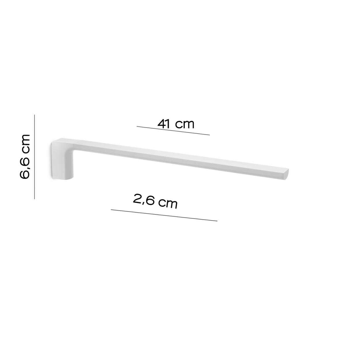 Photo of Pirenei Matte White Fixed Towel Rack 1 Bar