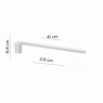 Photo of Pirenei Matte White Fixed Towel Rack 1 Bar