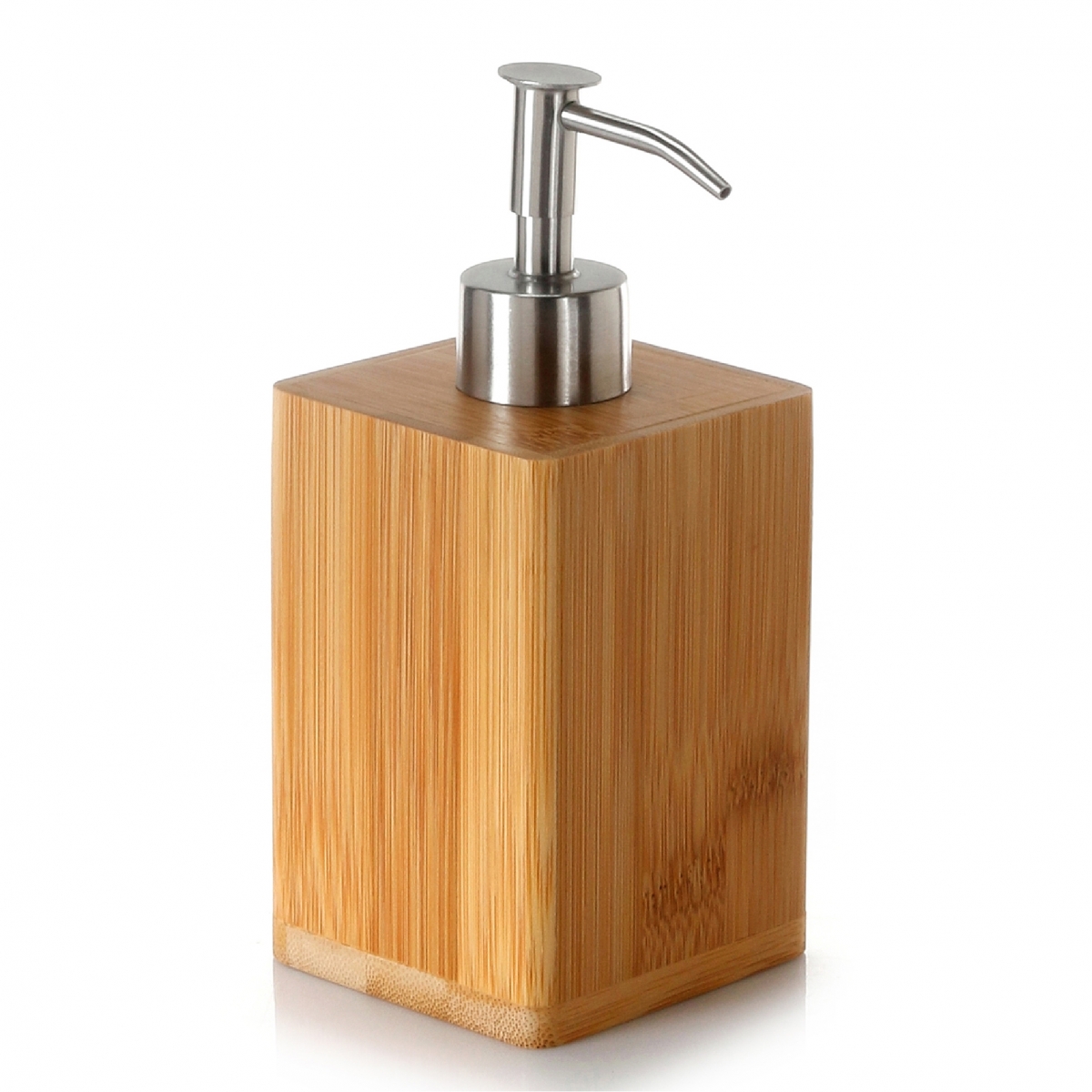 Photo détaillée de Bambou Set 4 Pz. (Distributeur, Porte-brosse à dents, Porte-savon, Porte-brosse de toilette) Naturel