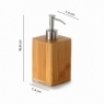 Bamboo Environment Photos Set 4 Pz. (Dispenser,Toothbrush holder,Soap dish,Toilet brush) Natural [52082]