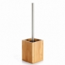 Imagens de ambiente do Conjunto de 4 peças em bambu (Escova de sanita, Suporte de escova de sanita, Escova de sanita, Suporte de