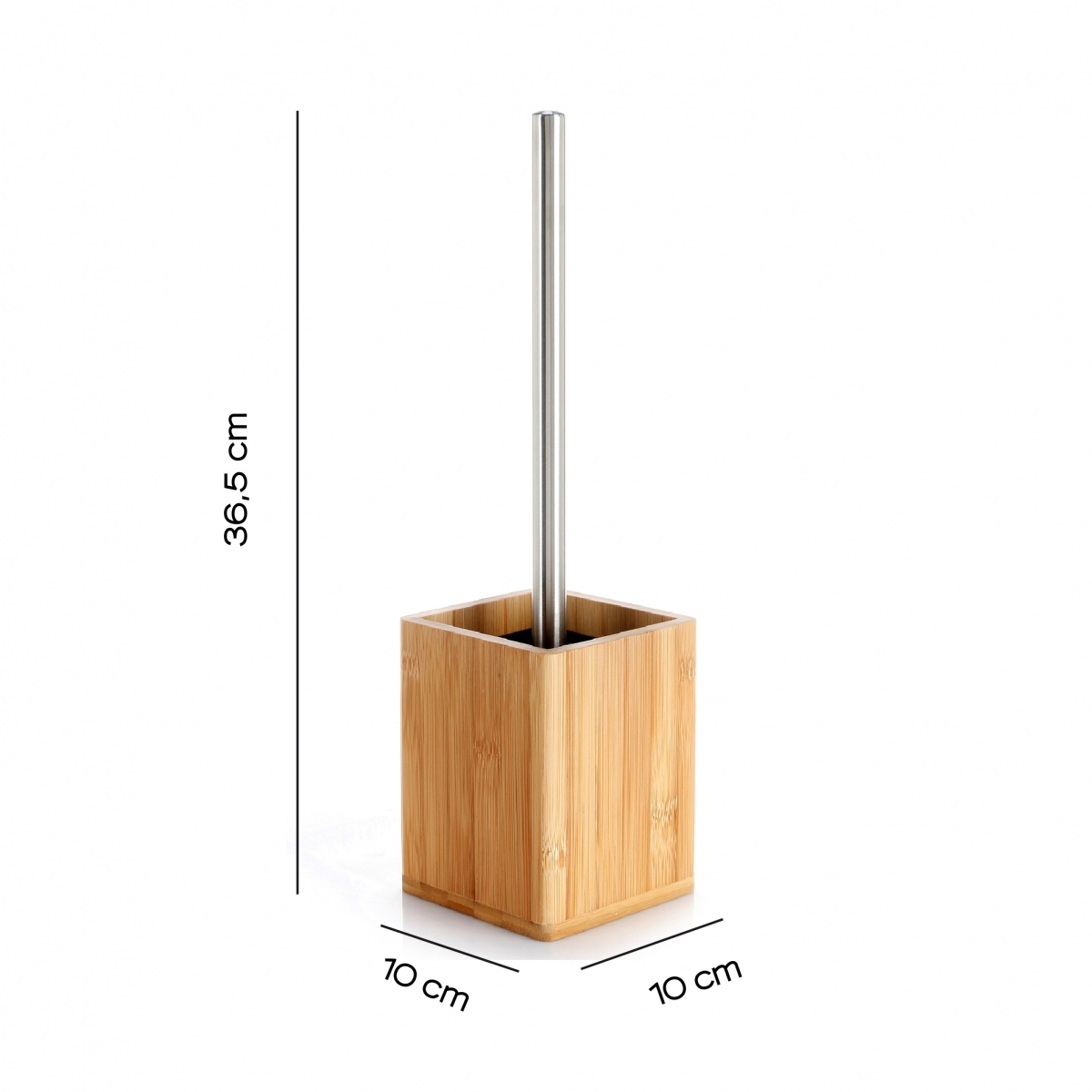 Bamboo Room Photos Set 4 Pz. (Dispenser, Toothbrush holder, Soap dish, Toilet brush) Natural [52086]