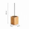 Bamboo Room Photos Set 4 Pz. (Dispenser, Toothbrush holder, Soap dish, Toilet brush) Natural [52086]