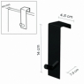 Percha Para Puerta 40Mm Negro Mate