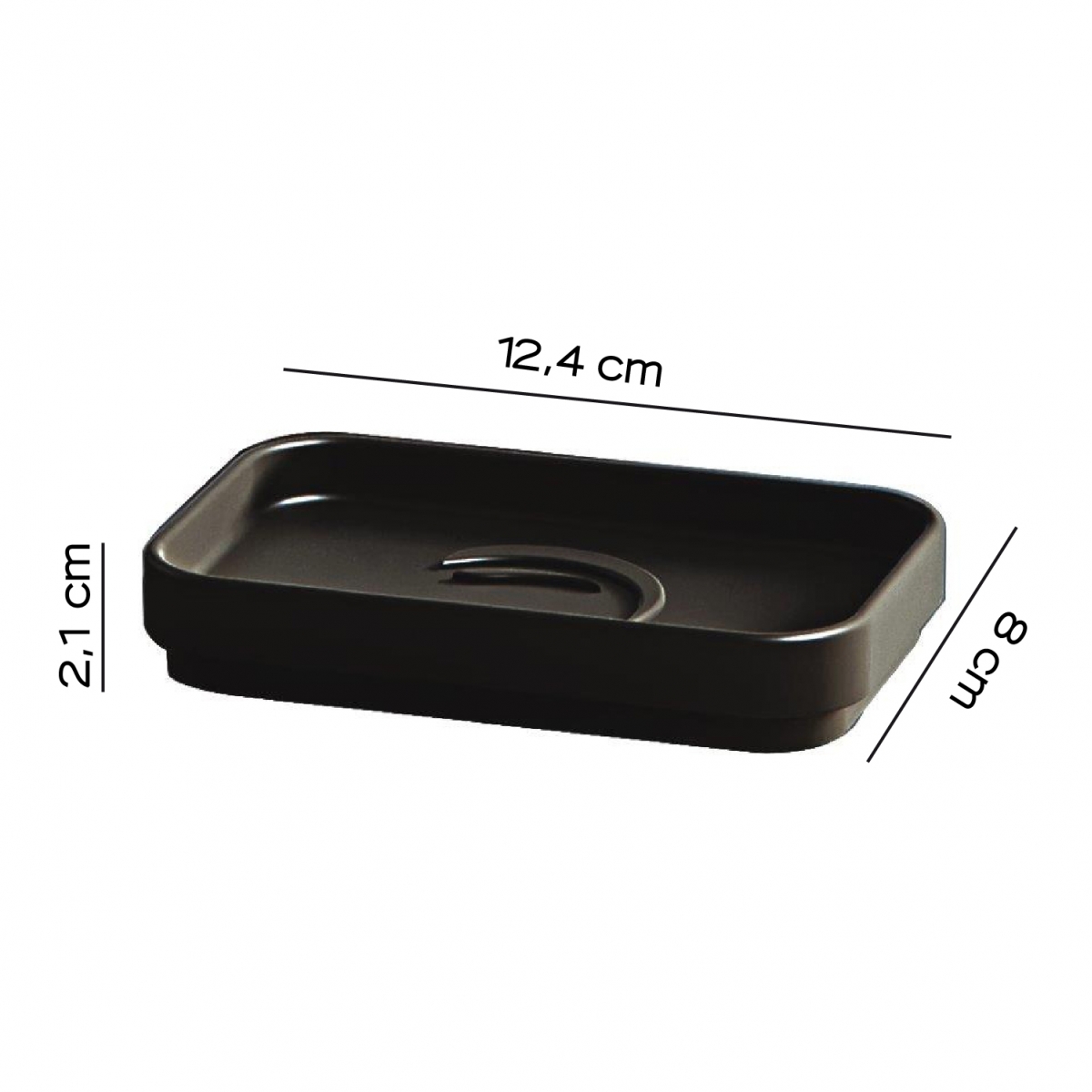 Photo de Seventy Porte-savon Noir Mat